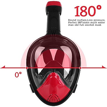 Full Face Snorkelling Mask Black/Red L/XL