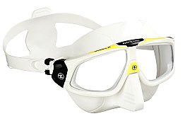 Aqualung Sphera X Apnea Mask White Silicone Yellow
