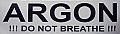Sticker for Argon Bottle