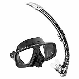 Aqualung Snorkelling Mask Set Look Black + Zephyr