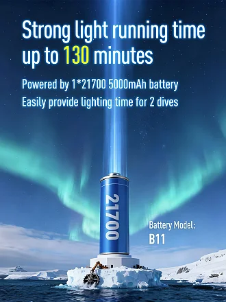 1500 Lumens Divepro S15 Rechargeable Dive Torch