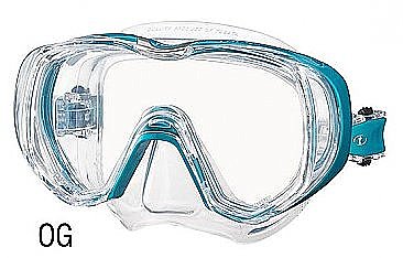  Tusa Tri-Quest Diving Mask Clear Silicone Green